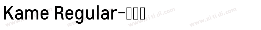 Kame Regular字体转换